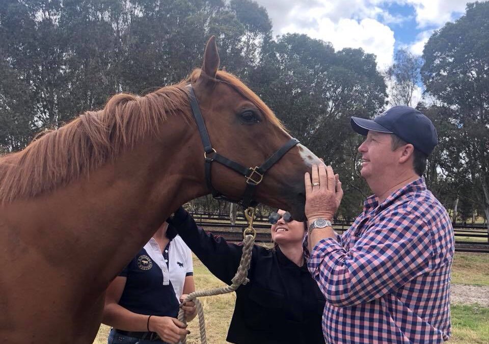 Clare Downs filly flying with Portelli